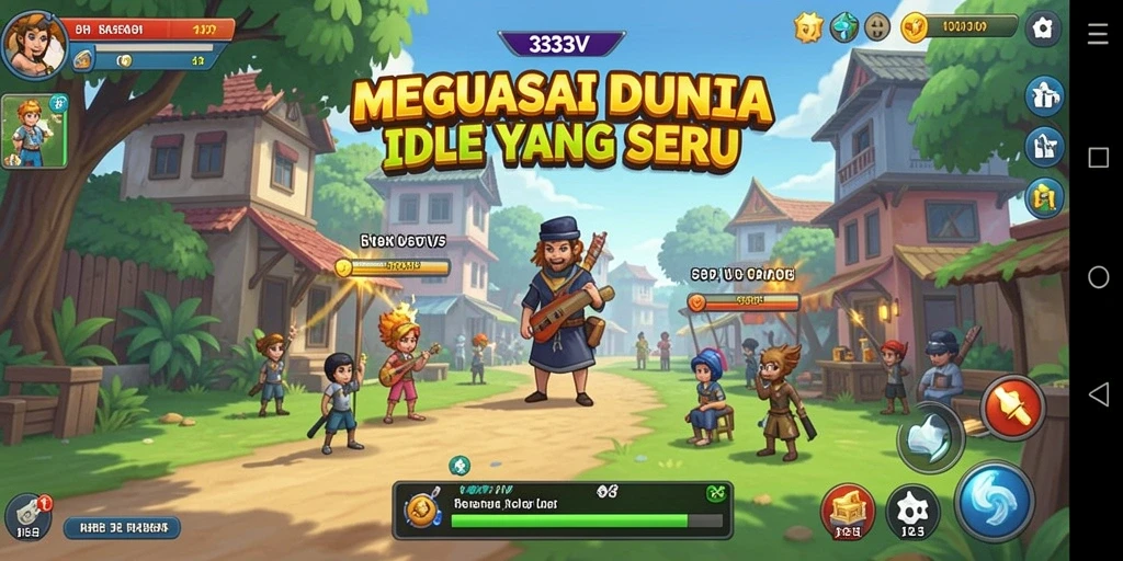 Screenshot utama 333V menampilkan gameplay Idle yang menarik dan interaktif.