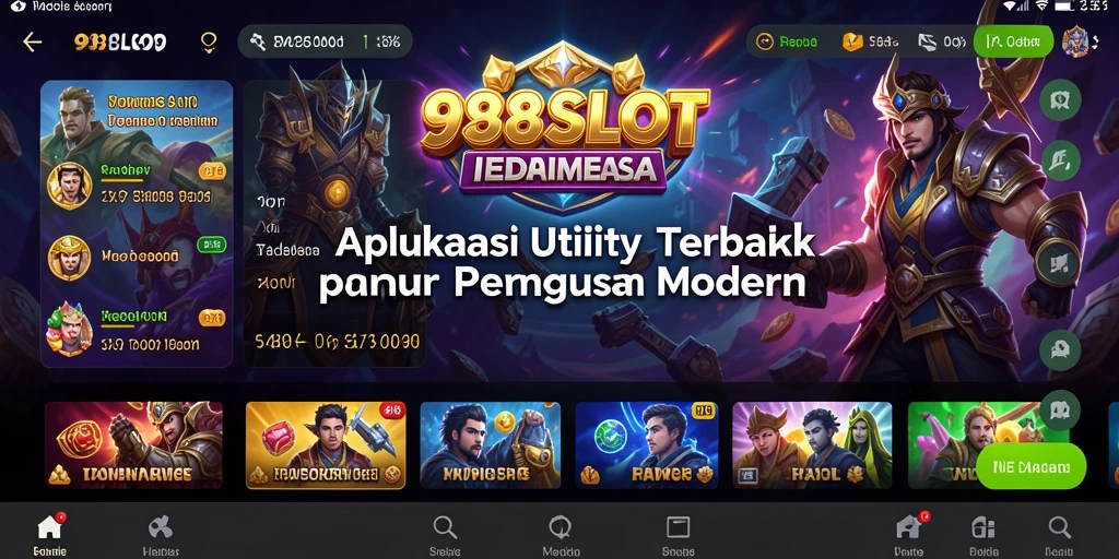 Tampilan menarik dan fungsional dari aplikasi 988SLOT dalam mode Utility.