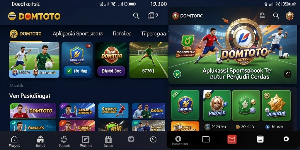 Pengguna menikmati gameplay taruhan olahraga yang seru di DOMTOTO.