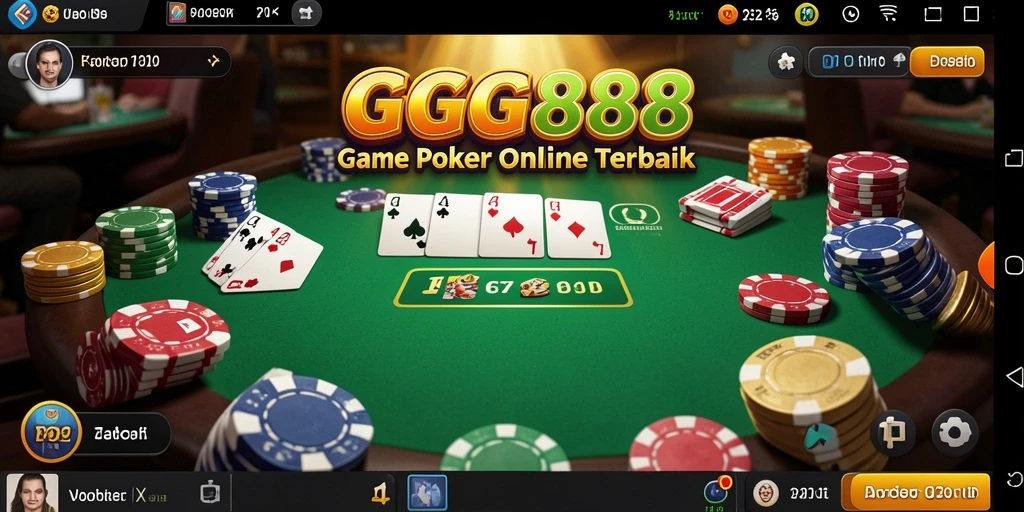 Tampilan gameplay Poker yang menegangkan di GGG888.