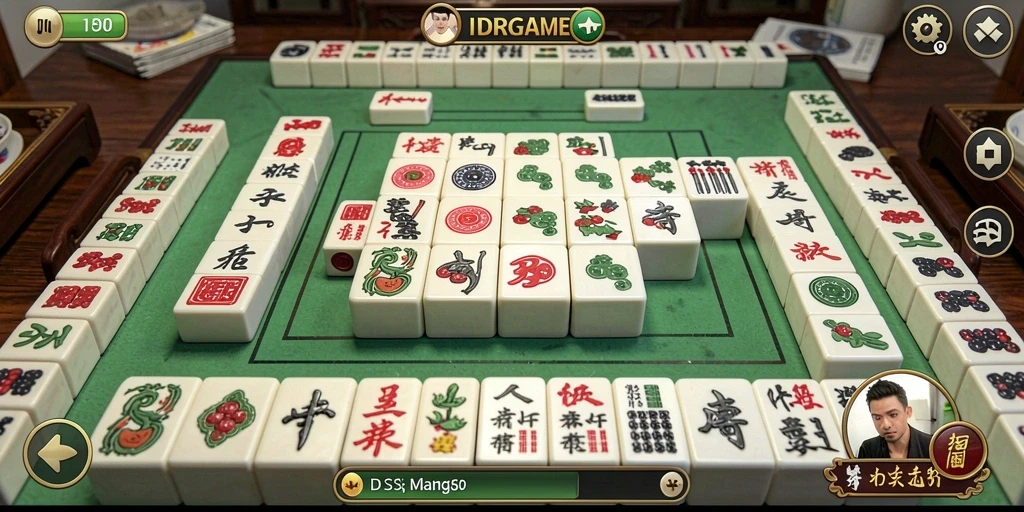 Tampilan gameplay Mahjong yang menarik dan interaktif.