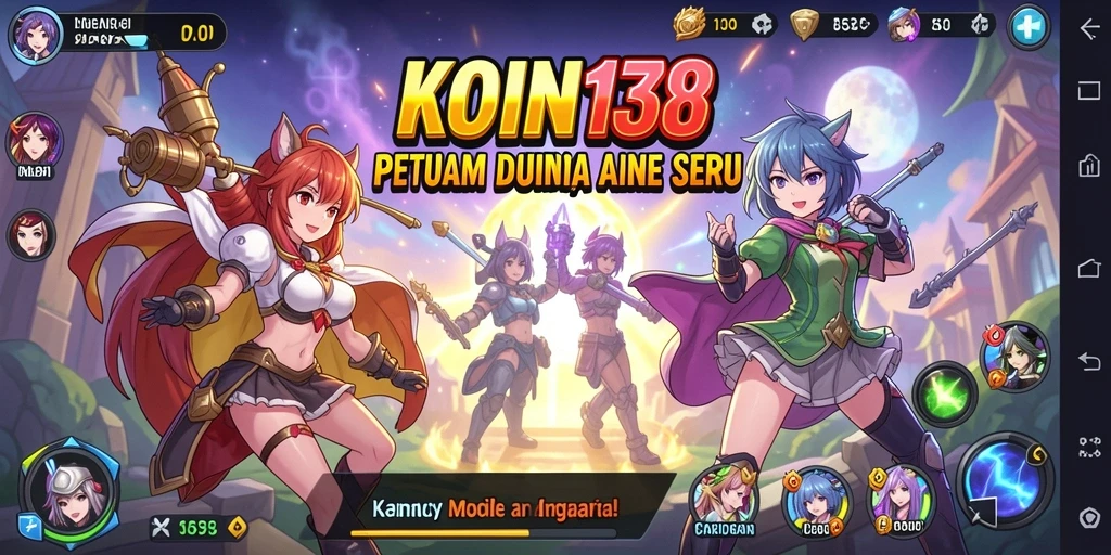 Tampilan gameplay KOIN138 yang menarik dan penuh warna.