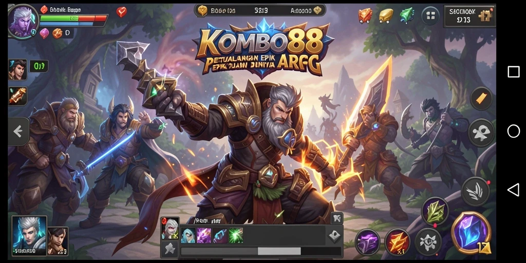 Screenshot menampilkan aksi seru dalam game ARPG KOMBO88.