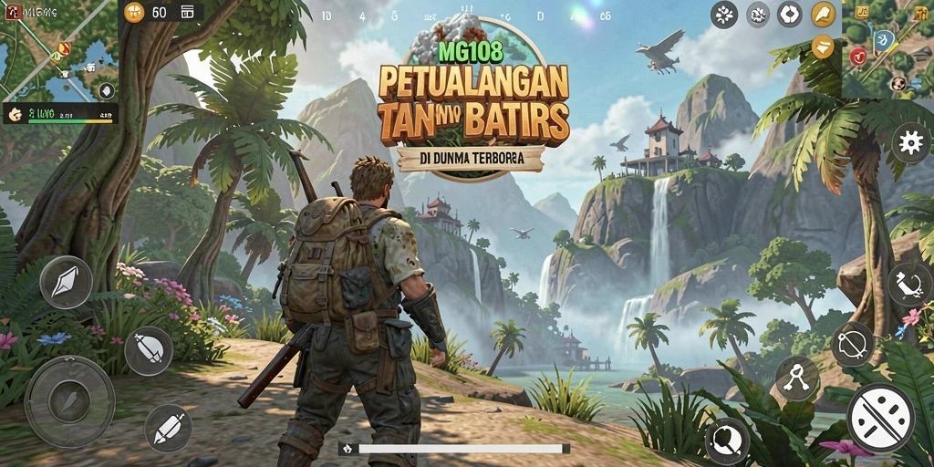 Gameplay MG108 menampilkan petualangan mendebarkan di dunia terbuka.