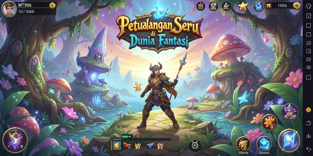 Screenshot utama MT966 menampilkan aksi seru di dunia petualangan.