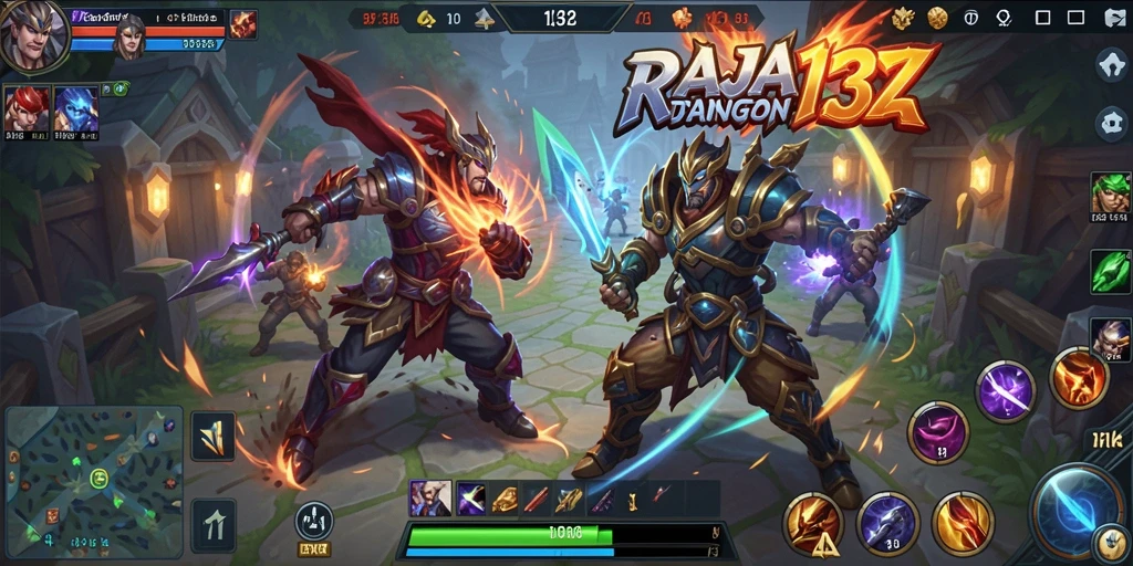 Gameplay seru dan intens dalam RAJA132 saat pertempuran tim berlangsung.
