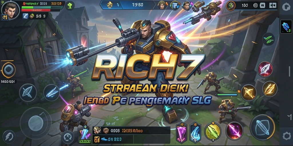 Tampilan gameplay RICH7 yang menarik dengan aksi pertempuran sengit.