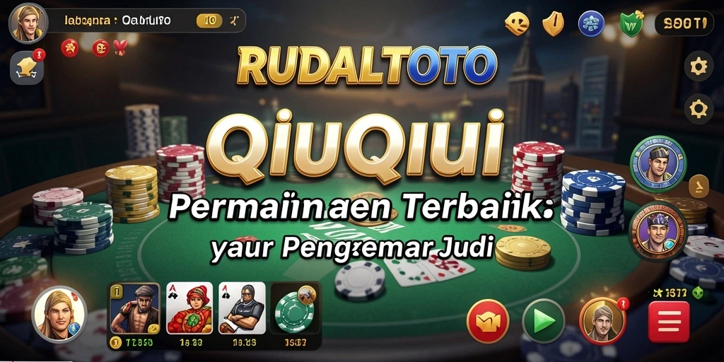 Screenshot gameplay RUDALTOTO yang menampilkan pertandingan QiuQiu yang seru.