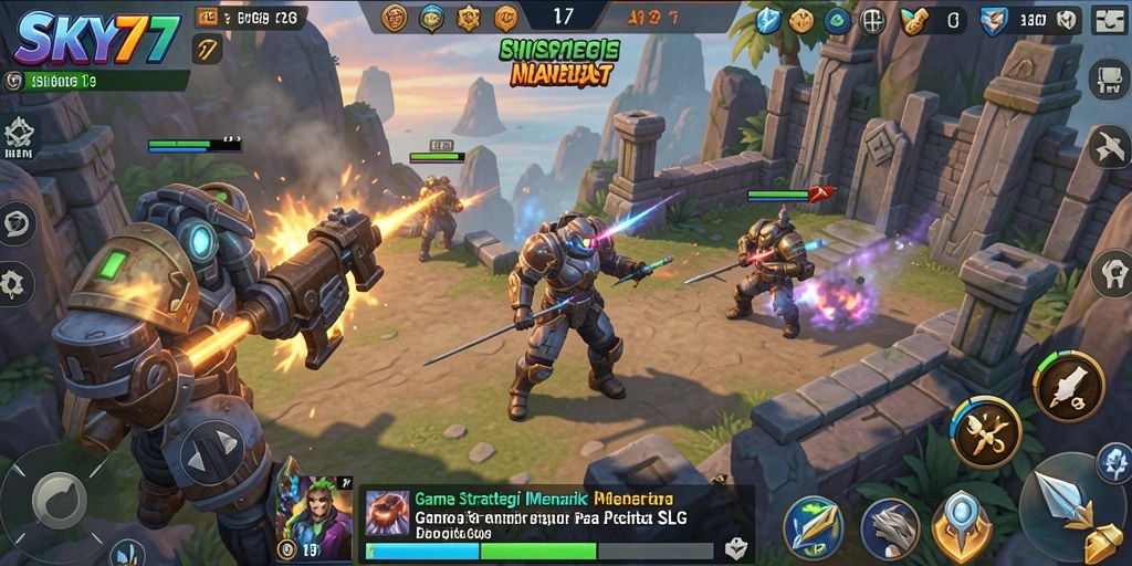 Tampilan gameplay <strong>SKY77</strong> yang menarik dengan aksi strategis yang mendebarkan.