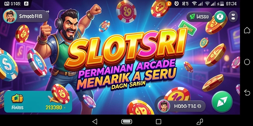 Tampilan gameplay SLOTSRI yang menarik dan penuh warna.