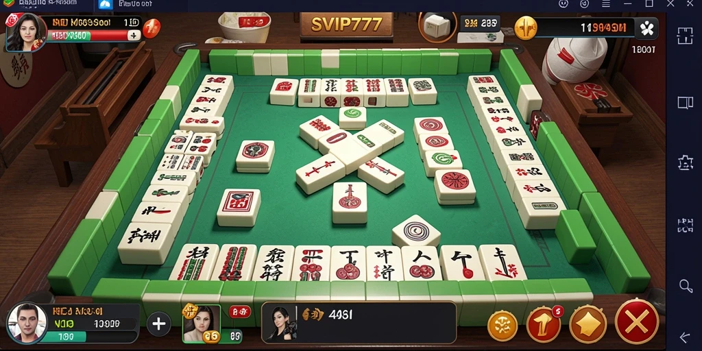 Screenshot gameplay SVIP777 menampilkan pengalaman seru Mahjong.
