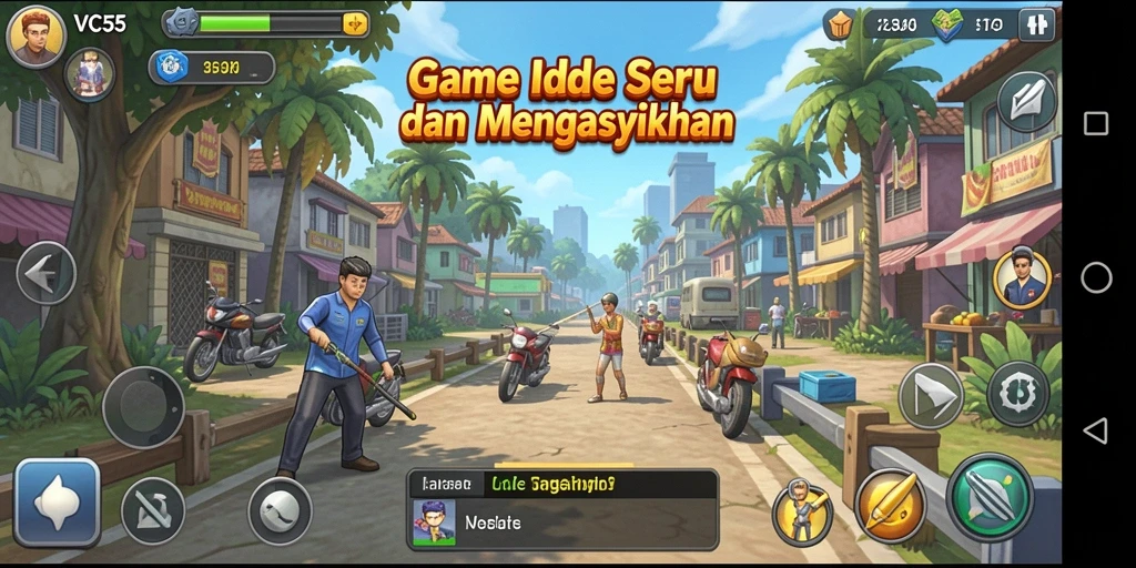 Tampilan gameplay VC55 yang menakjubkan dan mengasyikkan.