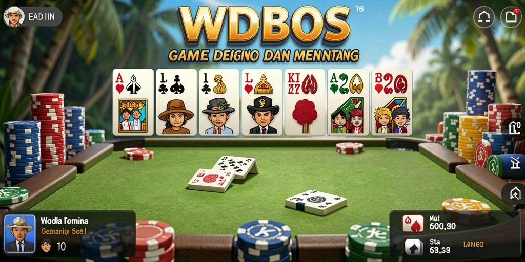 Screenshot gameplay WDBOS yang menampilkan keseruan bermain domino.